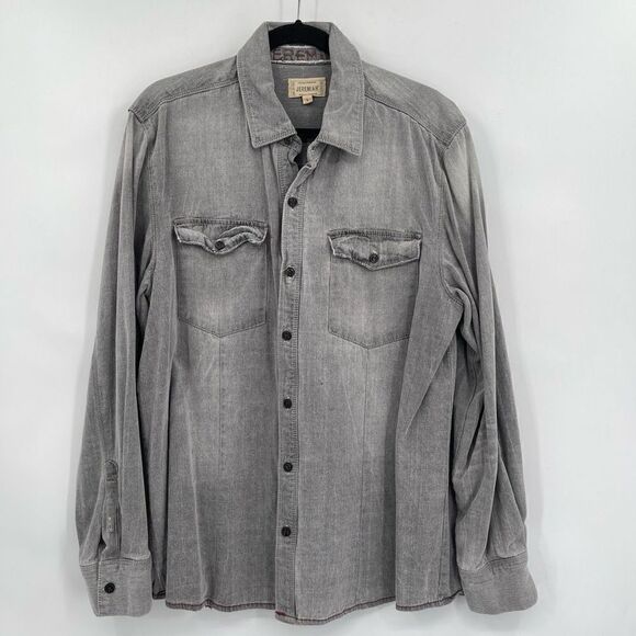 Jeremiah Grey Vintage Workwear Long Sleeve Cotton Denim Shirt Size Large